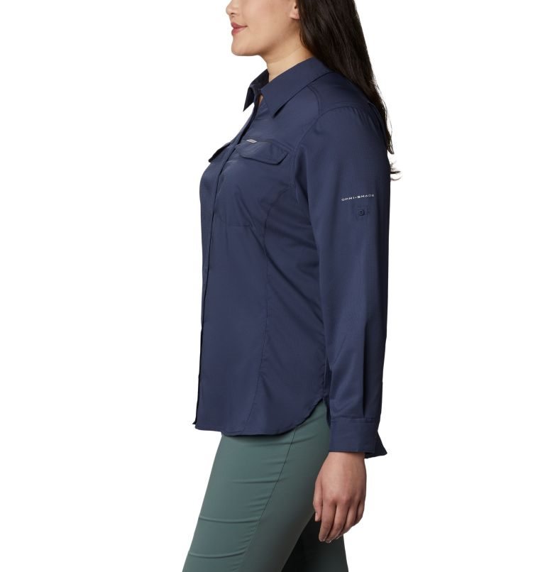 Camasa Columbia Silver Ridge Lite Long Sleeve Dama Bleumarin | Plus Size IOS978Z0M